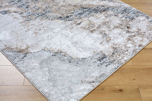 Livabliss Andorra High Pile Machine Woven Accent Rug Mid-century Modern Plush Polypropylene Light Gray, Med 7'10" x 10' ARP2317-71010