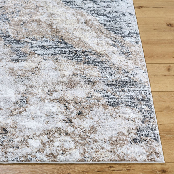 Livabliss Andorra High Pile Machine Woven Accent Rug Mid-century Modern Plush Polypropylene Light Gray, Med 7'10" x 10' ARP2317-71010