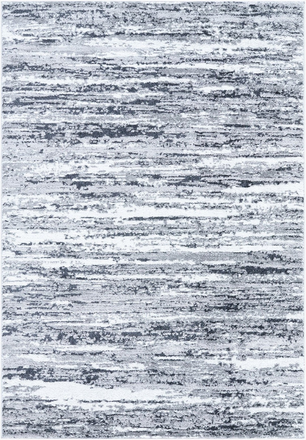 Livabliss Andorra Machine Woven High Pile Rug with Mcm Geometric Pattern for Bedroom or Entryway Black, Medium G 5'3" x 7' ARP2321-5373