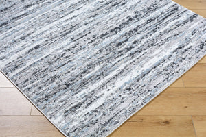 Livabliss Andorra Machine Woven High Pile Rug with Mcm Geometric Pattern for Bedroom or Entryway Black, Medium G 5'3" x 7' ARP2321-5373