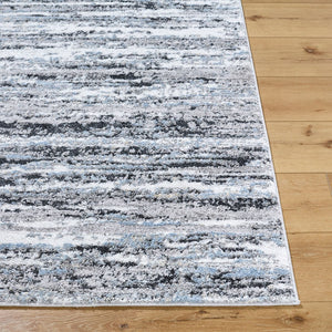 Livabliss Andorra Machine Woven High Pile Rug with Mcm Geometric Pattern for Bedroom or Entryway Black, Medium G 5'3" x 7' ARP2321-5373