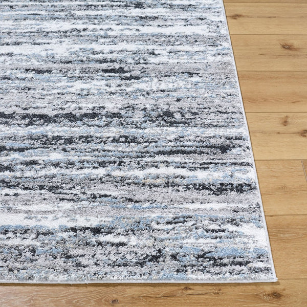 Livabliss Andorra Machine Woven High Pile Rug with Mcm Geometric Pattern for Bedroom or Entryway Black, Medium G 5'3" x 7' ARP2321-5373