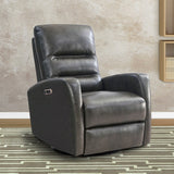 Parker House Parker Living Ringo - Florence Grey Power Swivel Glider Recliner Florence Grey Top Grain Leather with Match (X) MRIN#812GSPH-FGR