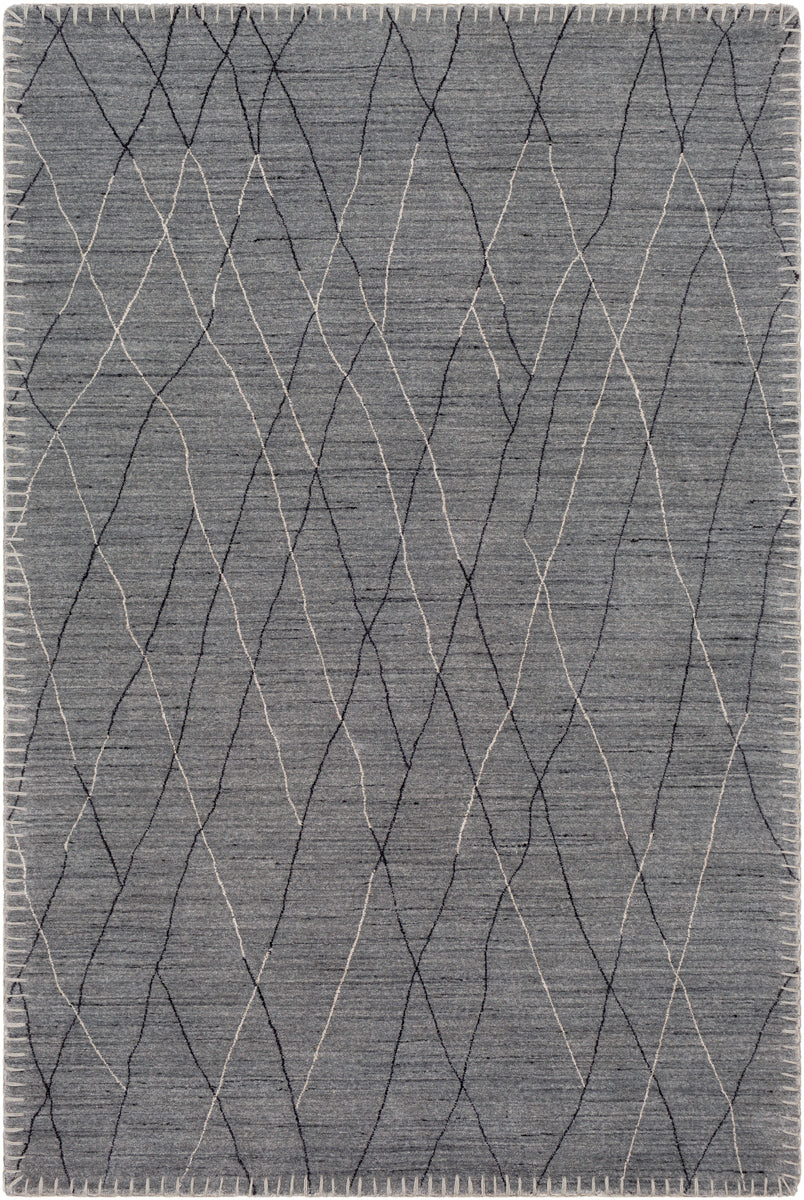 Arlequin ARQ-2300 6' x 9' Handmade Rug ARQ2300-69  Charcoal, Medium Gray, Black Surya