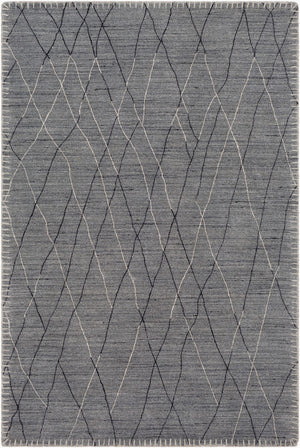 Surya Arlequin 2' X 3' Handmade Rug – Elegant Global Design, Durable Wool & Viscose, Spot Clean Only Charcoal Wool,Viscose Arq2300-23