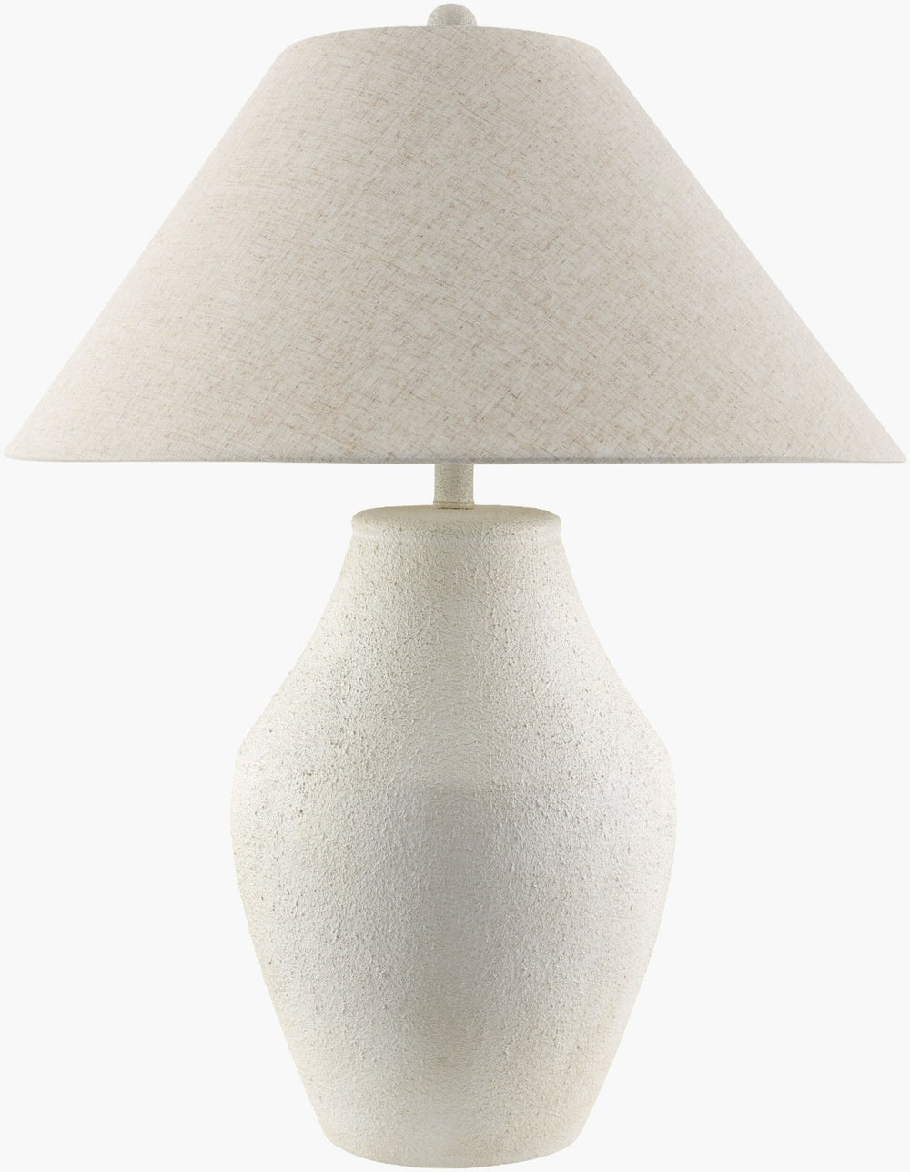 Surya Amaryllis Ceramic Artisan Table Lamp with Linen Shade for Bohemian Living Spaces ARS-003
