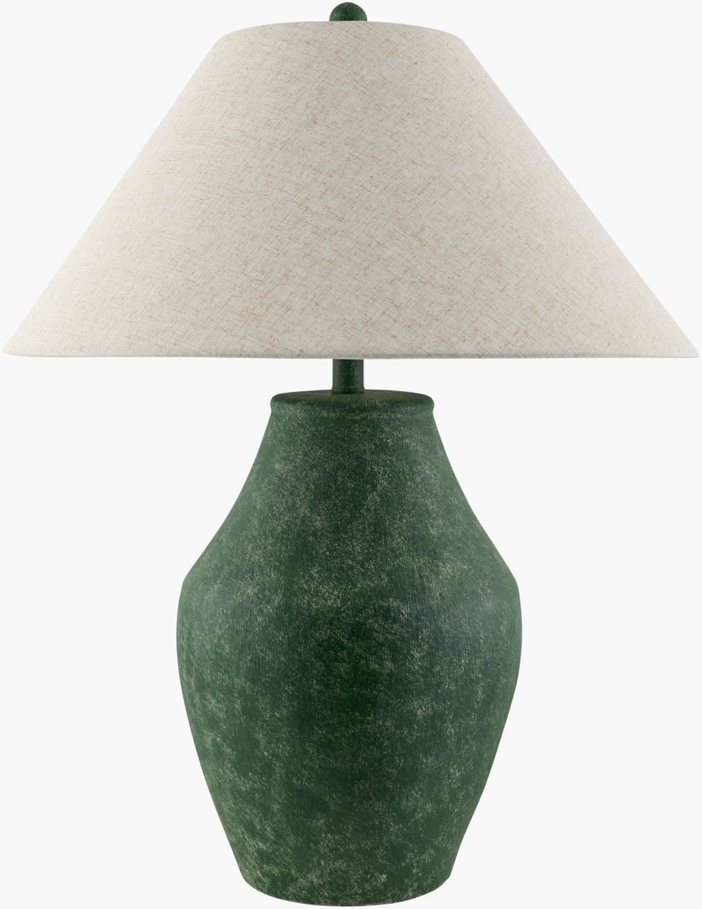 Surya Amaryllis Bohemian Ceramic Table Lamp with Linen Shade for Warm Ambient Glow ARS-009