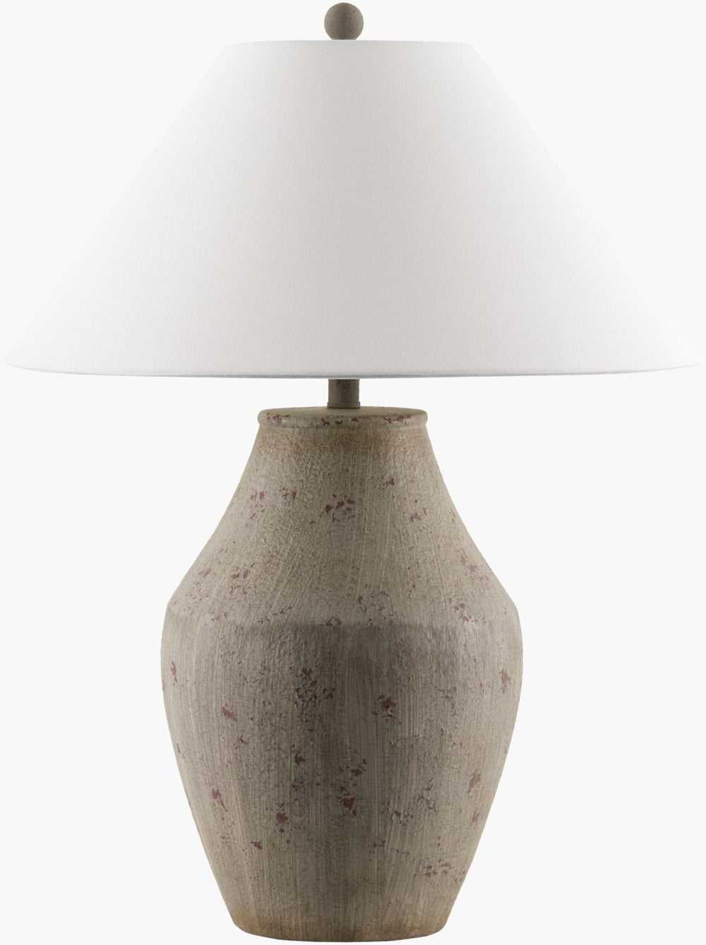 Livabliss Amaryllis Ceramic Artisan Table Lamp with Linen Shade for Bohemian Global Decor ARS-012