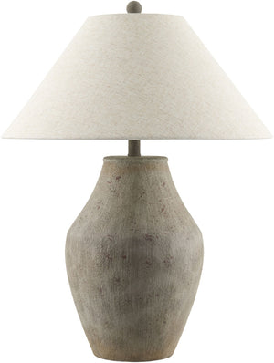 Livabliss Amaryllis Bohemian Ceramic Table Lamp with Linen Shade for Warm Ambient Bedroom Glow ARS-013