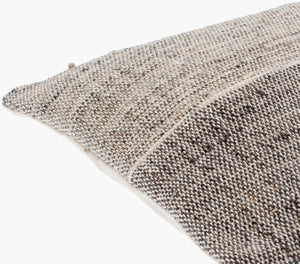 Surya Bartram Luxurious 14"L X 22"W Wool & Cotton Lumbar Pillow - Intricate Design For Stylish Comfort Cream Wool,Cotton,Cotton Art001-1422p