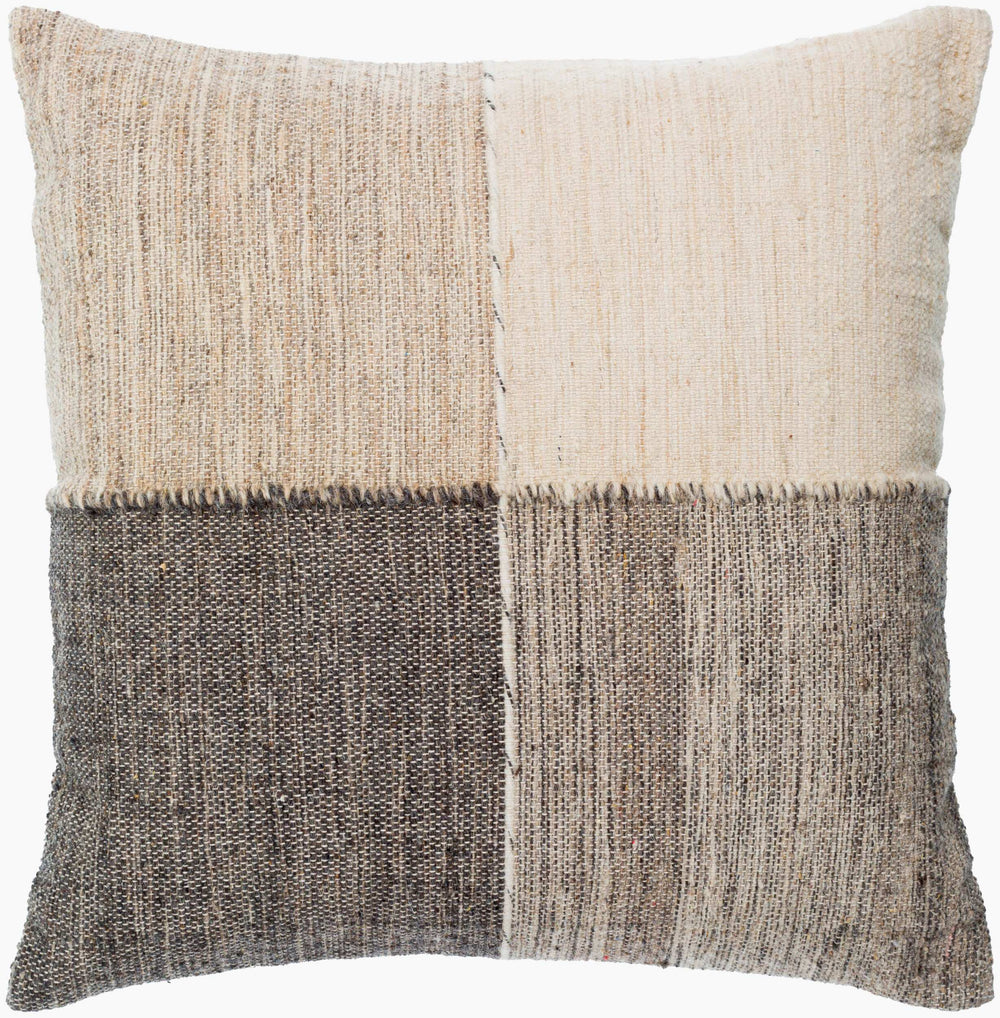 Surya Bartram Accent Pillow - 18"H X 18"W, Luxurious Wool-cotton Blend, Intricate Design For Home Charm Cream Wool,Cotton,Cotton Art001-2222d