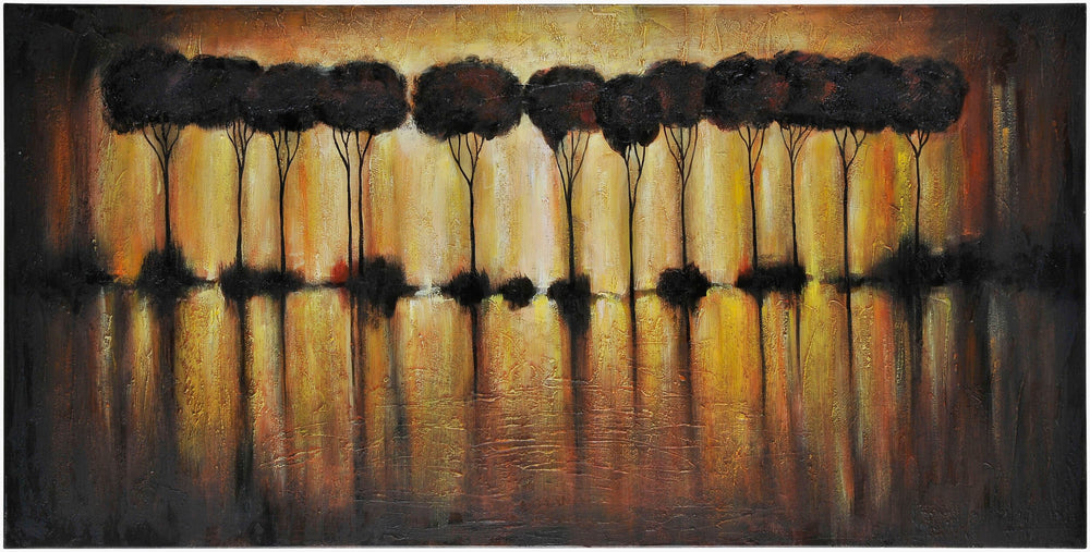 Surya Wall Decor Art-1001 - Stunning 36"H X 48"W Framed Art For Elegant Home Interiors & Care Tips Main, Blue Canvas Art1022-3648