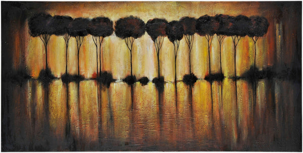 Surya Wall Decor Art-1001 - Stunning 36"H X 48"W Framed Art For Elegant Home Interiors & Care Tips Main, Brown Canvas Art1017-3060