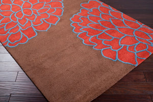 Surya Artist Studio Art-206 9' X 13' Hand-tufted Nz Wool Rug - Modern Decor With Medium Pile Charm Dark Brown Nz Wool Art206-913