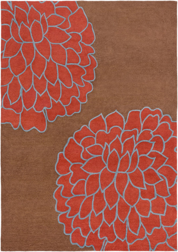 Surya Artist Studio Art-206 9' X 13' Hand-tufted Nz Wool Rug - Modern Decor With Medium Pile Charm Dark Brown Nz Wool Art206-913