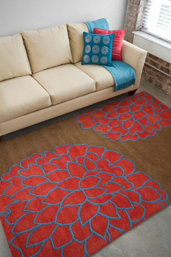 Surya Artist Studio Art-206 9' X 13' Hand-tufted Nz Wool Rug - Modern Decor With Medium Pile Charm Dark Brown Nz Wool Art206-913