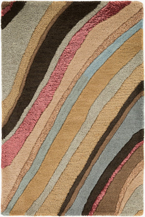 Surya Artist Studio Art-206 9' X 13' Hand-tufted Nz Wool Rug - Modern Decor With Medium Pile Charm Medium Brown Nz Wool,Viscose Art229-23
