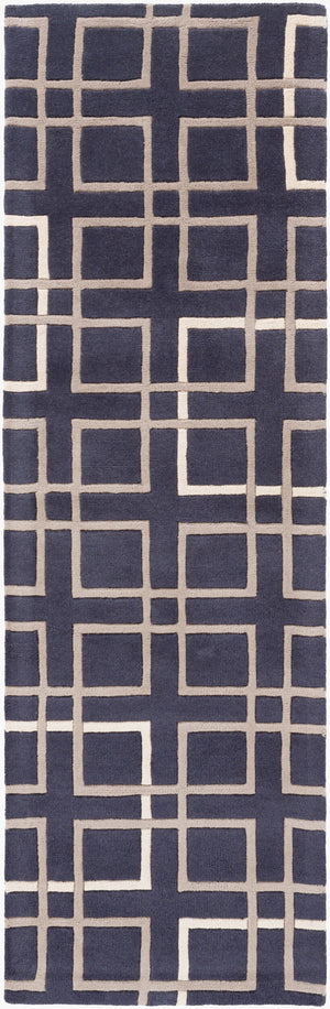 Surya Artist Studio Art-206 9' X 13' Hand-tufted Nz Wool Rug - Modern Decor With Medium Pile Charm Navy Nz Wool Art237-268