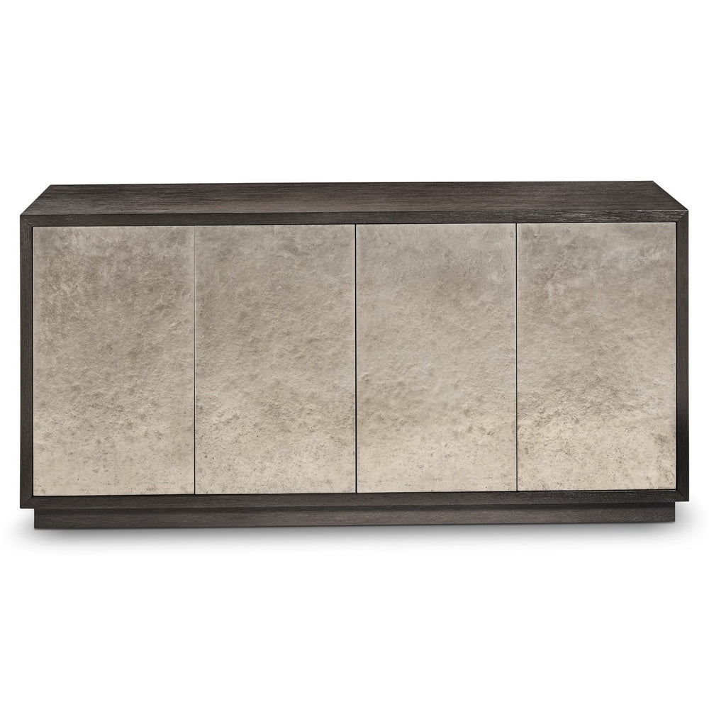 Bernhardt Bernhardt Geneve Oak and Cast Aluminum Buffet with Push Open Doors for Dining Rooms 392134