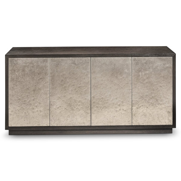 Bernhardt Bernhardt Geneve Oak and Cast Aluminum Buffet with Push Open Doors for Dining Rooms 392134