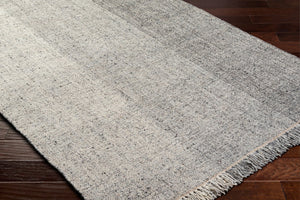 Surya Aarhus 2' X 3' Handmade Wool Rug - Luxurious, Easy-clean, Elegant Fringe, Perfect For Any Space! Gray Wool Aru2302-23