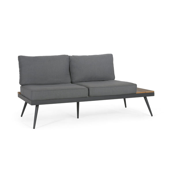 English Elm Norfolk Outdoor Left Sectional Seat with Mesh Back and Faux Wood Aluminum Frame 62750.00RGRY