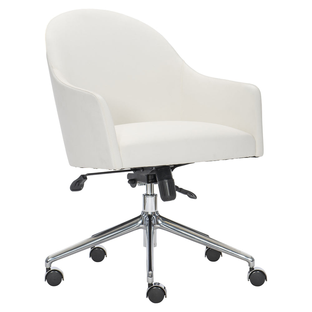 Bernhardt Bernhardt Halsey Office Chair — Performance Leather Swivel With Ergonomic Tilt, Hooded Casters, Modern Comfort D11009