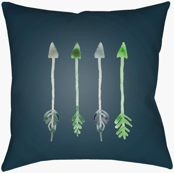 Livabliss Arrows Geometric Woven Throw Pillow Bold Arrow Motif for Modern Living Spaces Midnight Blue, 20"L x 20"W ARW008-2020