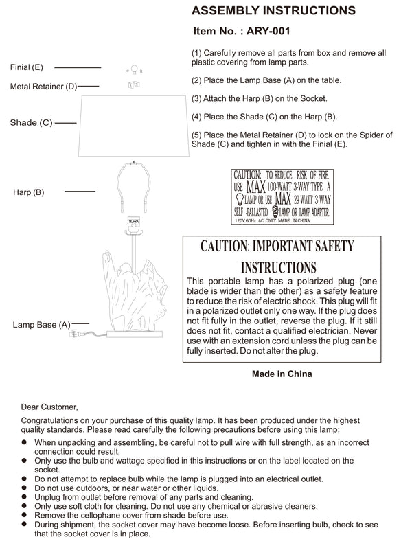 Surya Darby 26" Global Style Accent Table Lamp With Metal Base & Crystal Accents For Inviting Atmosphere Body, Brown,Base, Clear,Finial, Clear,Harp, Metallic ,Nickel Resin,Crystal,Linen,Polyester,Crystal Ary-001