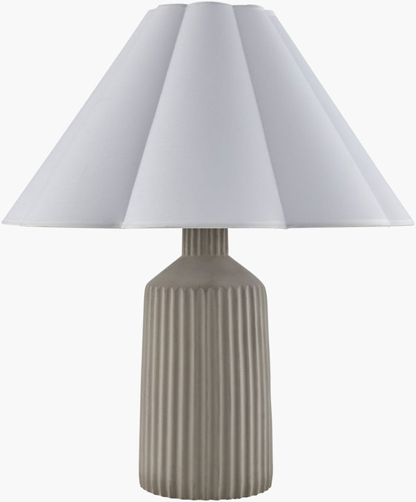 Livabliss Arez Hand-painted Concrete Table Lamp with Cotton Shade for Craftsman Interiors ARZ-001