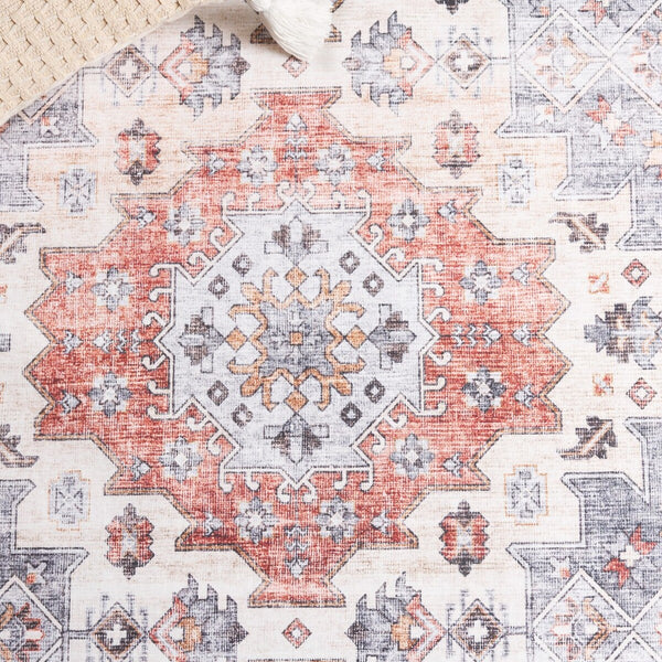 Safavieh Arizona 512 ARZ512 Power Loomed Traditional Rug Rust / Light Blue ARZ512P-6SQ
