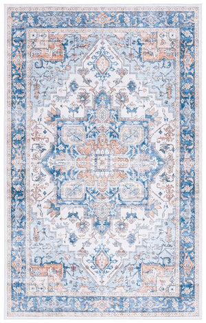 Safavieh Arizona 523 ARZ523 Power Loomed Traditional Rug Blue / Beige ARZ523M-6SQ