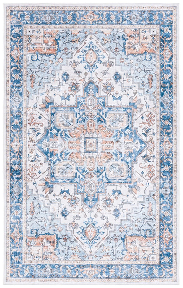 Safavieh Arizona 523 ARZ523 Power Loomed Traditional Rug Blue / Beige ARZ523M-6SQ