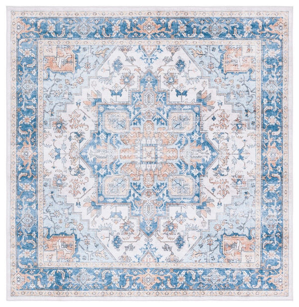 Safavieh Arizona 523 ARZ523 Power Loomed Traditional Rug Blue / Beige ARZ523M-6SQ