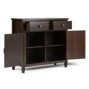 English Elm Connaught Handcrafted Solid Wood Storage Cabinet In Dark Chestnut Brown - Timeless Colonial Design B136P158125