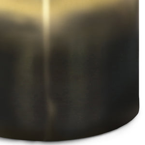 English Elm Curtis - Chic Metal Cylinder Accent Table With Ombre Black To Gold Finish For Modern Living Spaces B136P159001