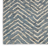 Nourison Vail VAI02 Handmade Tufted No Border Indoor Only Modern Coastal, Nautical & Beach Rug Indigo Ivory, Indigo Ivory 100% Wool 99446794246