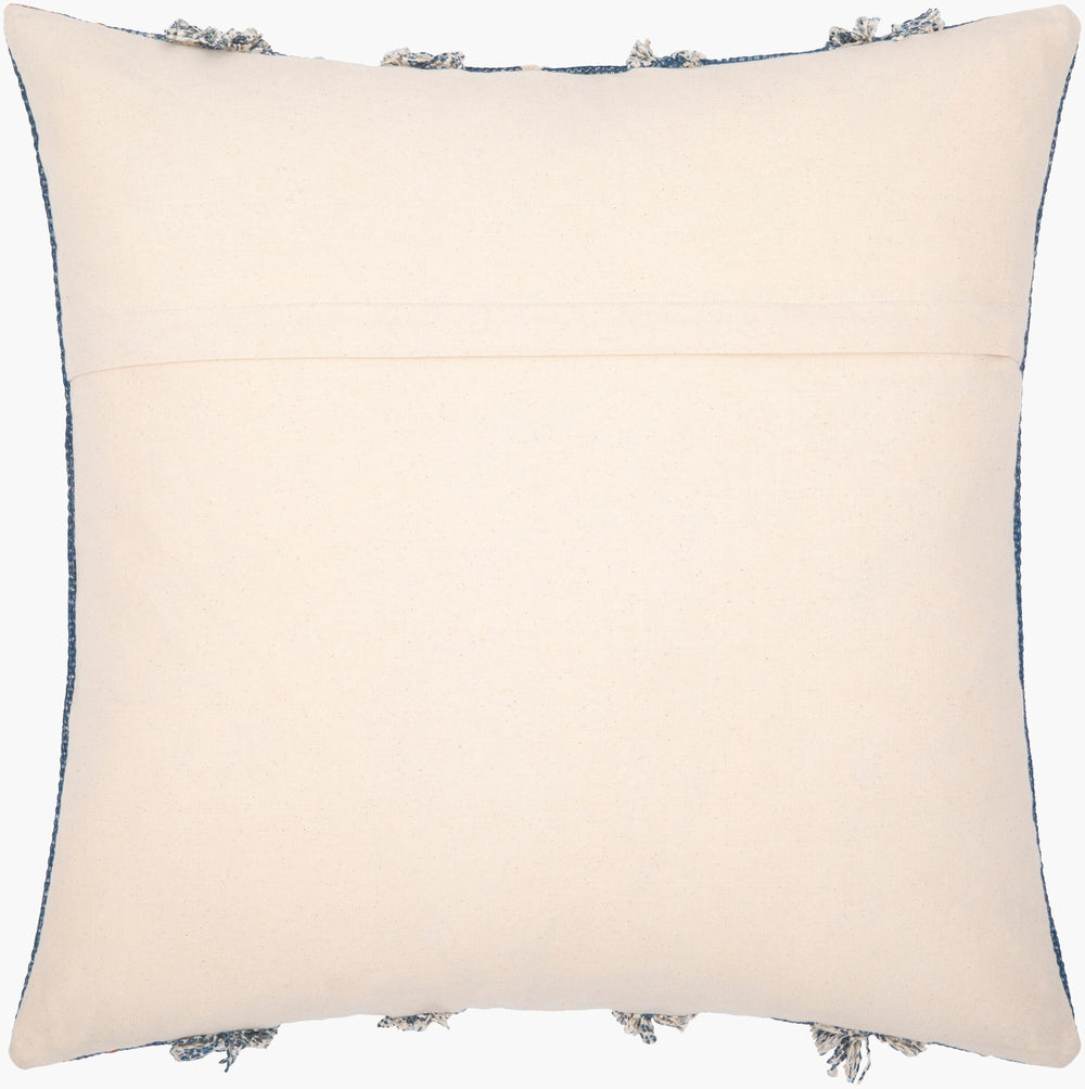 Surya Ashbury Boho-inspired Accent Pillow - 18"X18" Cotton Decor With Vibrant Colors & Easy Care Dark Blue Cotton,Cotton Asb001-1818
