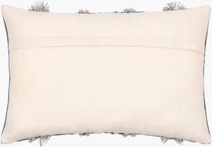Surya Ashbury Boho-inspired Accent Pillow - 18"X18" Cotton Decor With Vibrant Colors & Easy Care Dark Blue Cotton,Cotton Asb001-1818