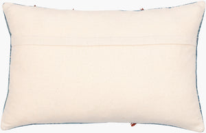 Surya Ashbury Bohemian Global Lumbar Pillow - 14"L X 22"W, Luxuriously Soft Cotton For Chic Comfort Blue Cotton,Cotton Asb003-1422
