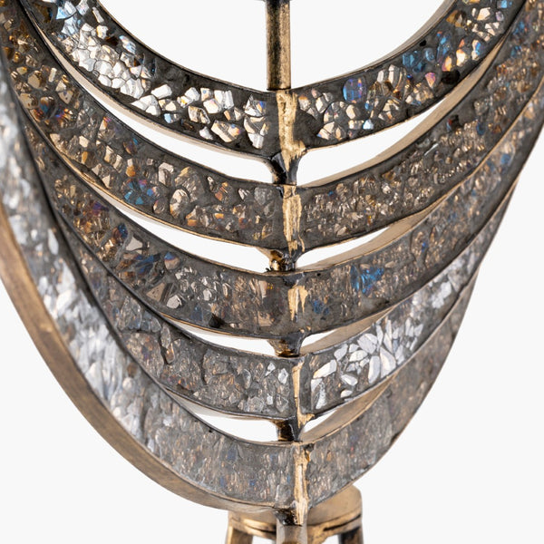 Surya Astrid Decorative Sculpture - 29"H Metal & Glass Accent Piece For Elegant Home Decor & Style Metallic ,Bronze Iron,Glass Asd-001