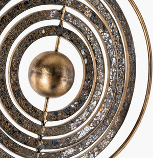 Surya Astrid Decorative Sculpture - 29"H Metal & Glass Accent Piece For Elegant Home Decor & Style Metallic ,Bronze Iron,Glass Asd-001