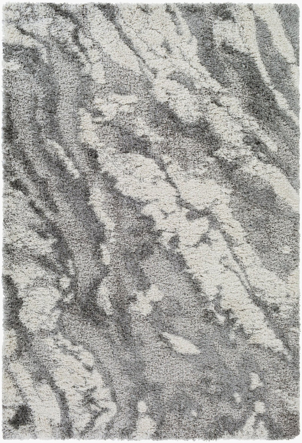 Livabliss Alta Shag Polypropylene Area Rug Scandinavian Modern Plush Pile Entryway Accent Gray, Light Gra 2' x 2'11" ASG2301-23