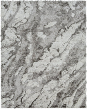 Livabliss Alta Shag Polypropylene Area Rug Scandinavian Modern Plush Pile Entryway Accent Gray, Light Gra 7'10" x 10' ASG2301-71010