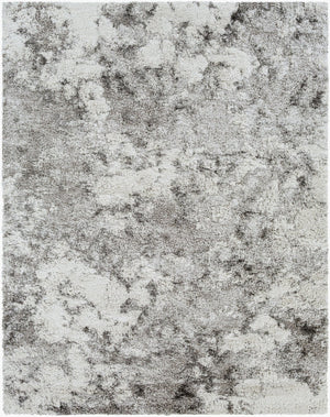 Livabliss Alta Shag Polypropylene Area Rug Scandinavian Modern Accent for Entryways and Bedrooms White, Light Gr 7'10" x 10' ASG2304-71010