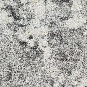 Livabliss Alta Shag Polypropylene Area Rug Scandinavian Modern Accent for Entryways and Bedrooms White, Light Gr 6'7" x 9' ASG2304-679