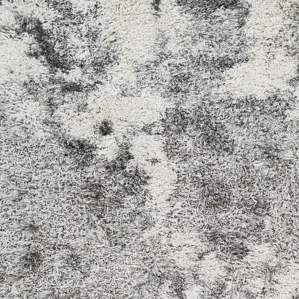 Livabliss Alta Shag Polypropylene Area Rug Scandinavian Modern Accent for Entryways and Bedrooms White, Light Gr 6'7" x 9' ASG2304-679