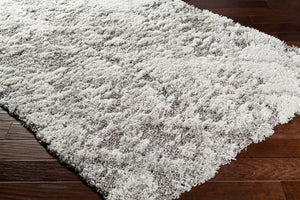Livabliss Alta Plush Shag Rug Neutral Polypropylene High Pile Comfort for Modern Living Spaces White, Light Gr 2' x 2'11" ASG2305-23