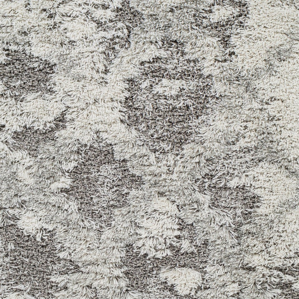 Livabliss Alta Plush Shag Rug Neutral Polypropylene High Pile Comfort for Modern Living Spaces White, Light Gr 2' x 2'11" ASG2305-23