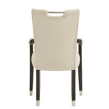 Homelegance By Top-Line Harmonn Heathered Weave Parsons Dining Chairs (Set of 2) Beige Rubberwood